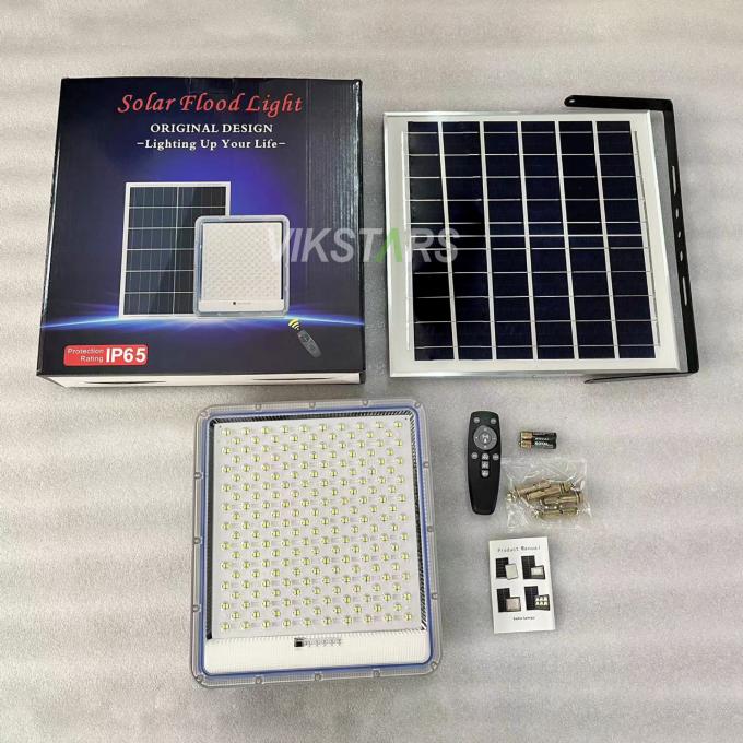 แสงแสงแสงอาทิตย์อัลลูมิเนียม 100w 200w 300w 400w สําหรับหมู่บ้าน Yard คลังสินค้า IP66 กันน้ํา 10