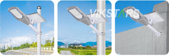 2 ใน 1 โซลาร์สตรีทไลท์ 100w 200w 300w 400w อลูมิเนียมดีไซน์คลาสสิค ขายร้อน โคมไฟพลังแสงอาทิตย์ 8