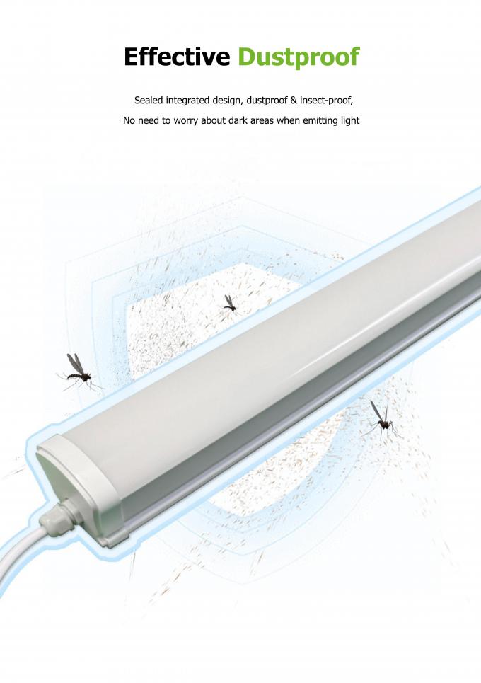 ไฟ LED เชิงเส้นราคาถูกกว่า 36W หลอด Tri-proof สำหรับโรงจอดรถกันน้ำ 1200 มม. 2
