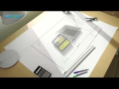 60 100 200w น้ำท่วมไฟพลังงานแสงอาทิตย์สำหรับโคมไฟสวนสวนที่มีการออกแบบที่ไม่ซ้ำกันสีดำ