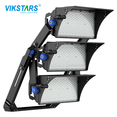 ซื้อ ไฟ LED กีฬากลางแจ้งสีดำ 1500 วัตต์ไฟสนามฟุตบอลพร้อมปีก การผลิตออนไลน์
