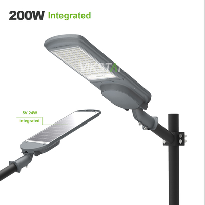ซื้อ พลังงานสูงทั้งหมดในหนึ่ง 200W 300W 400W 500W แบ่งแสงอาทิตย์ถนนด้วยแผ่นแสงอาทิตย์เพิ่มเติม การผลิตออนไลน์