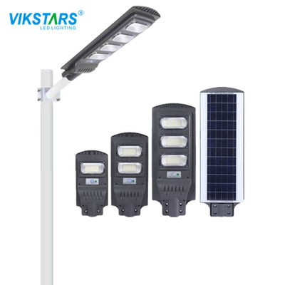โคมไฟถนนพลังงานแสงอาทิตย์ LED ทั้งหมดในหนึ่งเดียว IP66 สีขาวเย็นสำหรับแสงกลางแจ้ง