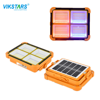 ไฟพกพาพลังงานแสงอาทิตย์ชาร์จได้ 200W พร้อม IP66 สำหรับไฟเดินทางกลางแจ้ง