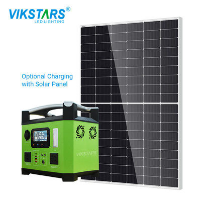 Mobile 1000w Home Energy Storage System แหล่งจ่ายไฟแบบพกพาพร้อมแผงโซลาร์เซลล์