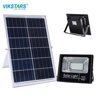 30w 60W Solar 100W LED แขนยึดอลูมิเนียมน้ำท่วมพร้อมแบตเตอรี่ 3.7V