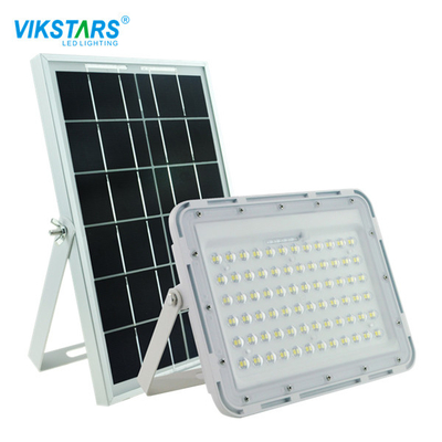 60W 200w ไฟ LED น้ำท่วมพลังงานแสงอาทิตย์สีขาวพร้อมแผงโซลาร์เซลล์ขนาดใหญ่